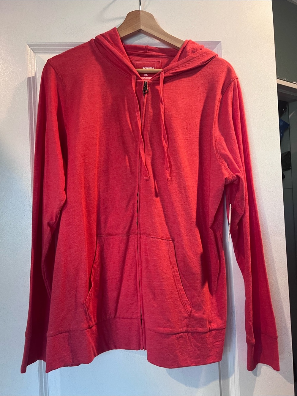 Sonoma Reddish Orange Hoodie with Zipper